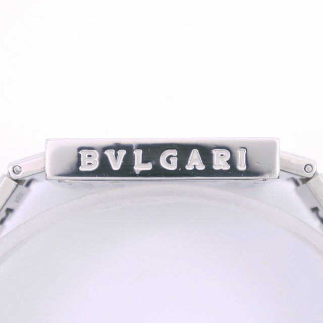【BVLGARI】ブルガリ クアドラード SQ29SSD ステンレススチール シルバー クオーツ メンズ 黒文字盤 腕時計