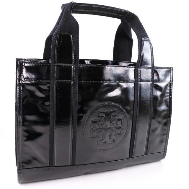 Tory Burch トリーバーチ エナメル 黒 ハンドバッグ レディース 【中古】