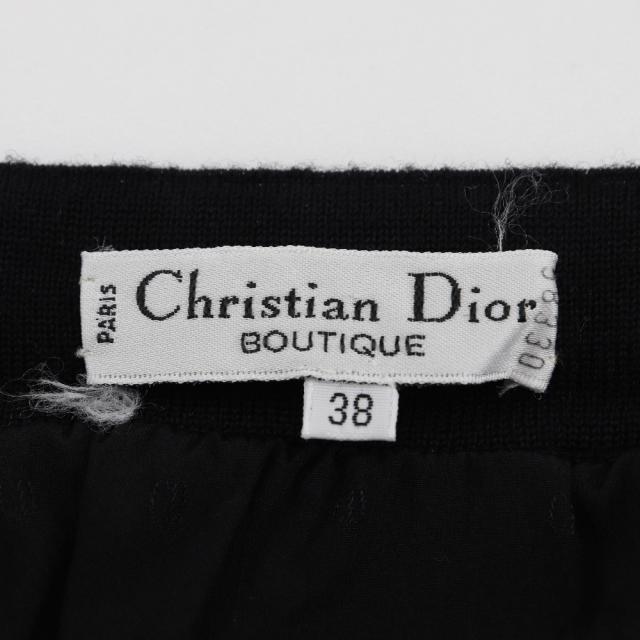 Dior クリスチャンディオール ウール 黒 スカート レディース 【中古】_4