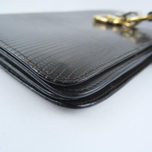 GUCCI グッチ バッグ セカンドバッグ リザード 濃茶 ハンドバッグ ユニセックス 【中古】_3