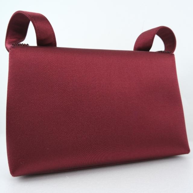CHANEL シャネル パーティバッグ ココマーク サテン ボルドー