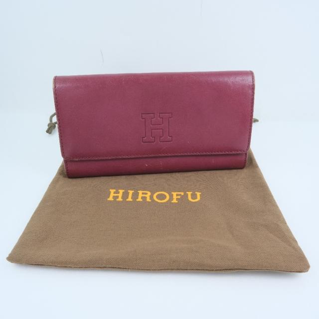 ヒロフ 長財布 レディース ヒロフ HIROFU 長財布 Hマーク ホワイト 白