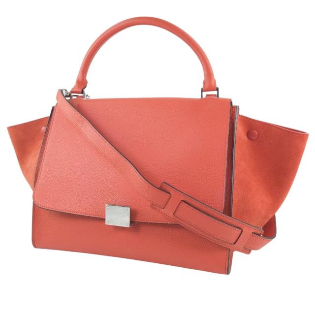 CELINE セリーヌ トラペーズ 2WAYバッグ 169543 カーフ 赤 