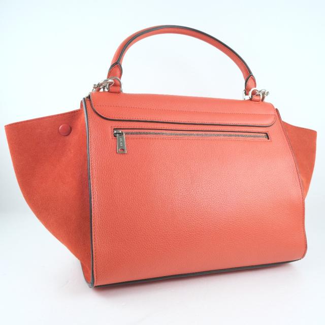 CÉLINE トラペーズ 2way ハンドバッグ ショルダーバッグ オレンジ CELINE (セリーヌ) トラペーズ2WAYバッグ