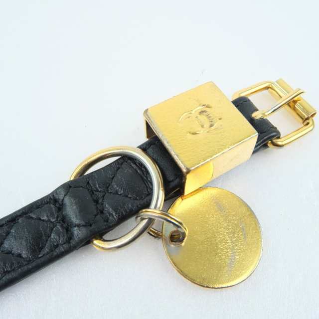 CHANEL シャネル ペット用 首輪＆リード レザー 黒 その他雑貨 ユニセックス 【中古】
