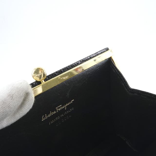 Salvatore Ferragamo サルヴァトーレフェラガモ チェーンショルダー ヴァラ 22-3054 カーフ 黒 Salvatore Ferragamo サルヴァトーレフェラガモ チェーンショルダー