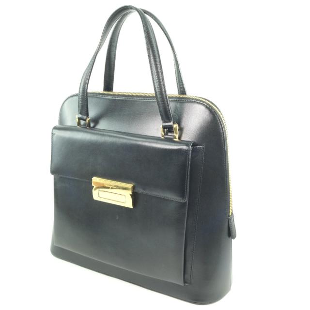 Salvatore Ferragamo サルヴァトーレフェラガモ カーフ 黒 ハンドバッグ レディース_1