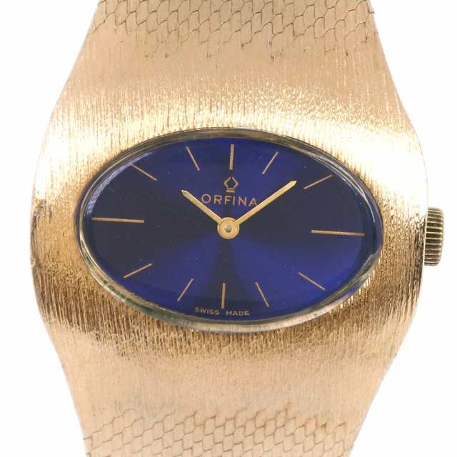 ORFINA オルフィナ 17 Jewels SS ゴールド 手巻き 青文字盤 腕時計 メンズ  ランクA-のサムネイル
