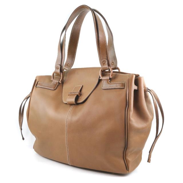 Salvatore Ferragamo サルヴァトーレフェラガモ 21-6391 カーフ 茶 ハンドバッグ レディース_1