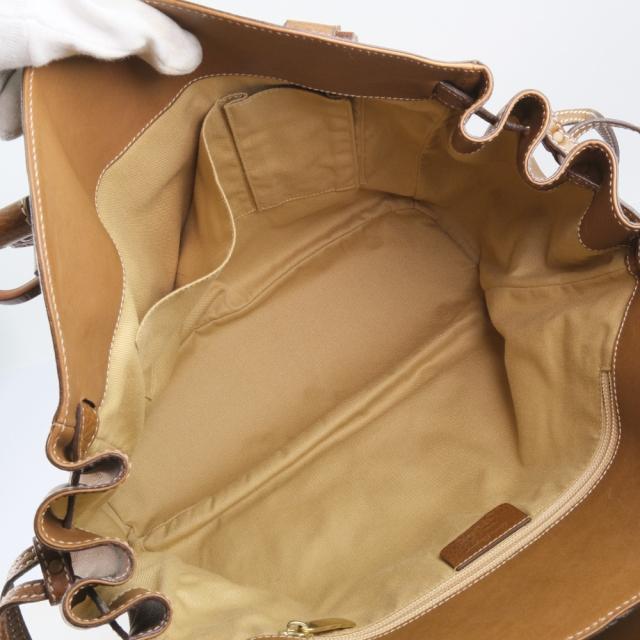 Salvatore Ferragamo サルヴァトーレフェラガモ 21-6391 カーフ 茶 ハンドバッグ レディース_7