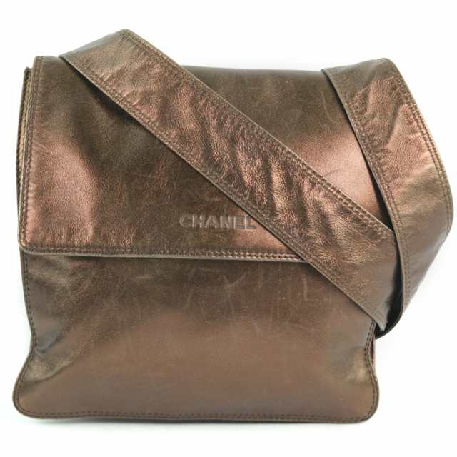 CHANEL シャネル カーフ ブロンズ ショルダーバッグ レディース 【中古】 ランクB