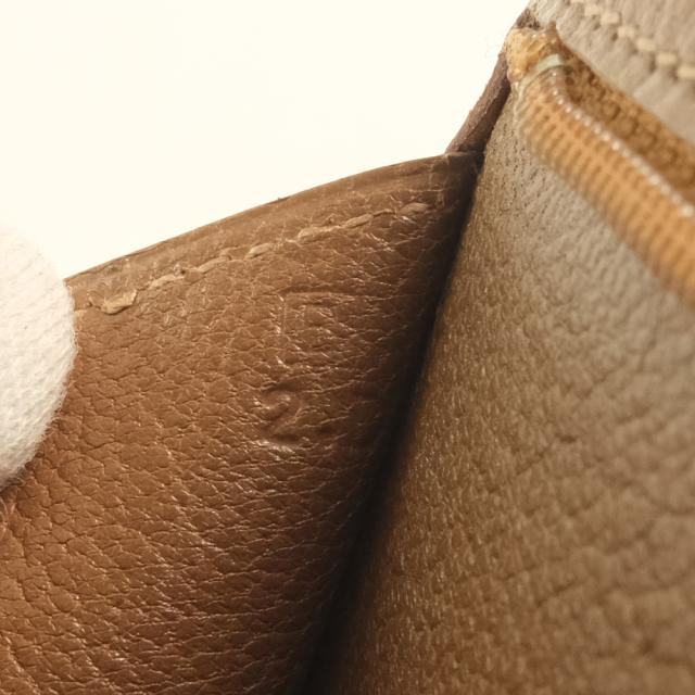 HERMES エルメス ベアン リザード 茶 長財布 ユニセックス 【中古】の