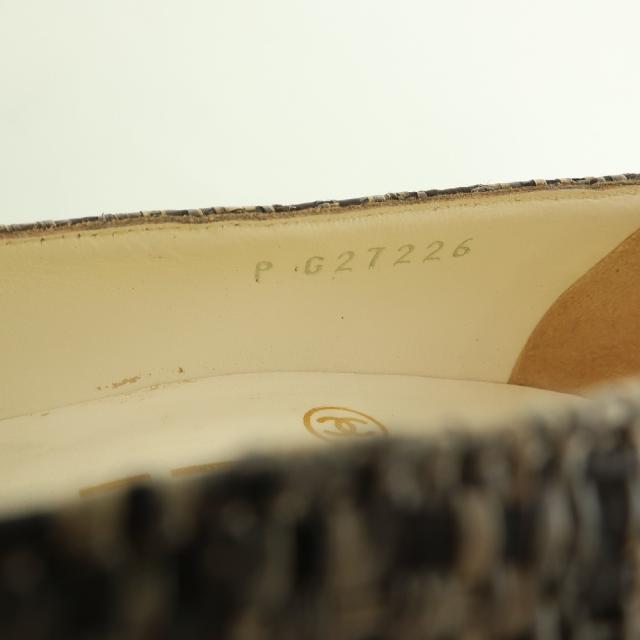 CHANEL シャネル ハイヒール パテントレザー ゴールド/茶 パンプス レディース 【中古】_10