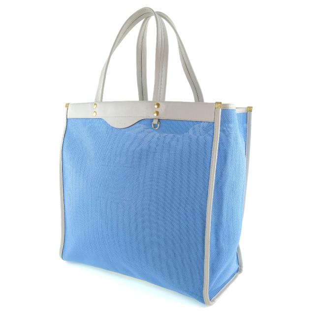 Anya Hindmarch アニヤ・ハインドマーチ カーフ 水色 トートバッグ レディース 【中古】_1
