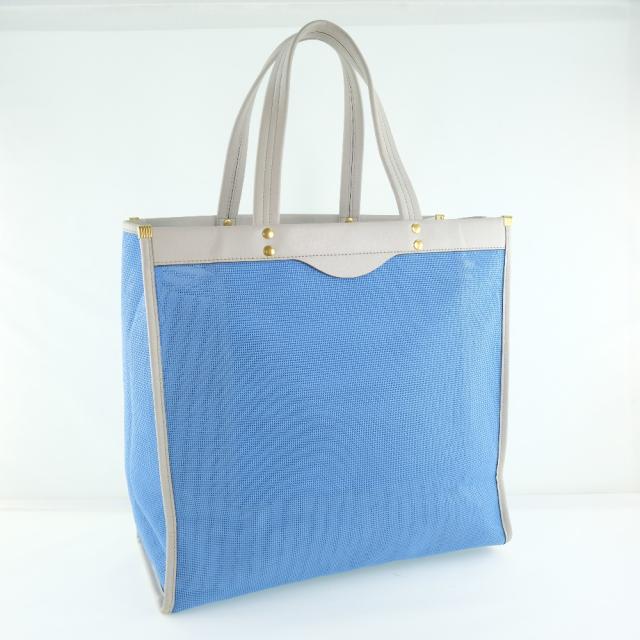 Anya Hindmarch アニヤ・ハインドマーチ カーフ 水色 トートバッグ レディース 【中古】_2