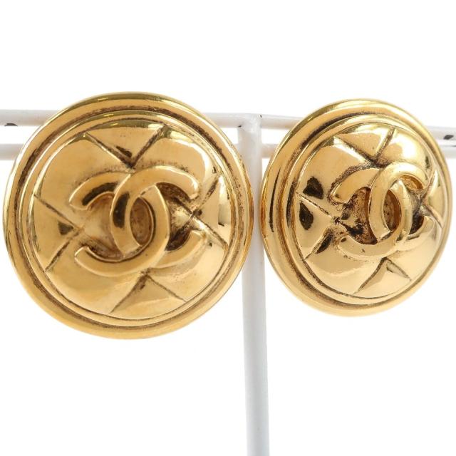 CHANEL シャネル マトラッセ 金メッキ ゴールド イヤリング 31.5g レディース 【中古】の通販は
