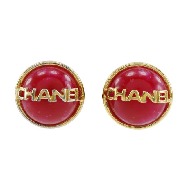 CHANEL シャネル 金メッキ 赤/ゴールド イヤリング 31.7g レディース 【中古】