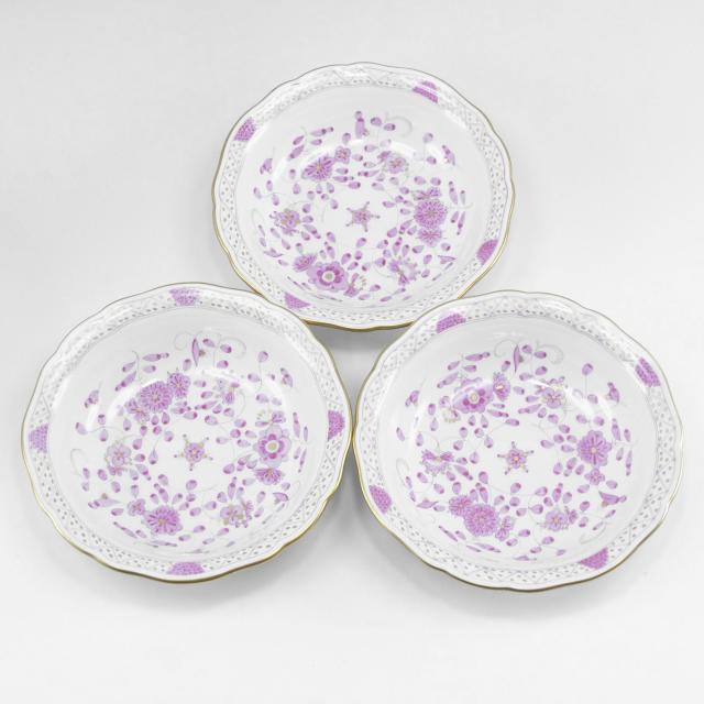 新品マイセン　インドの華18cmピンク&グリーン マイセン（Meissen） インドの華 グリーン 343310／00582