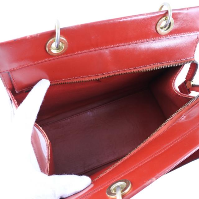 CELINE セリーヌ カーフ 赤 ハンドバッグ レディース 【中古】_5