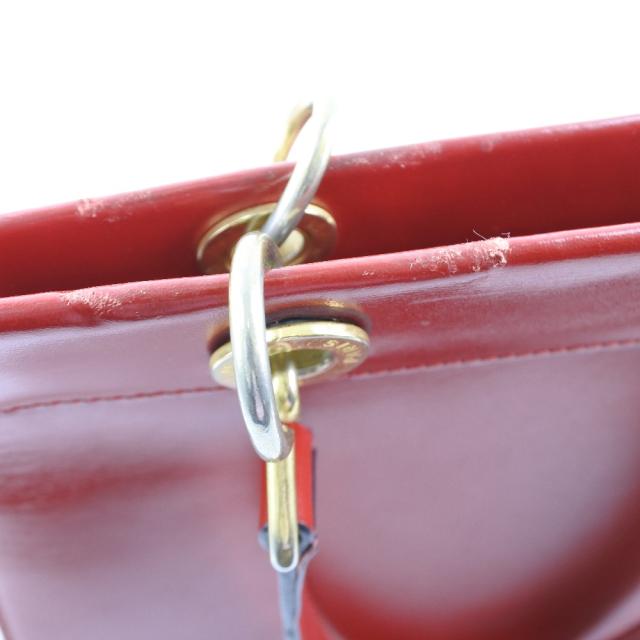 CELINE セリーヌ カーフ 赤 ハンドバッグ レディース 【中古】_8