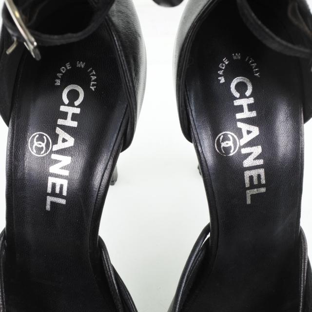 CHANEL シャネル パンプス カーフ 黒 レディース中古 楽天スーパーセール！中古良品 シャネル パテント