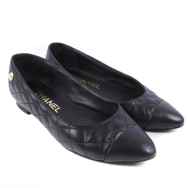 CHANEL シャネル マトラッセ カーフ 黒 パンプス レディース 【中古】_2