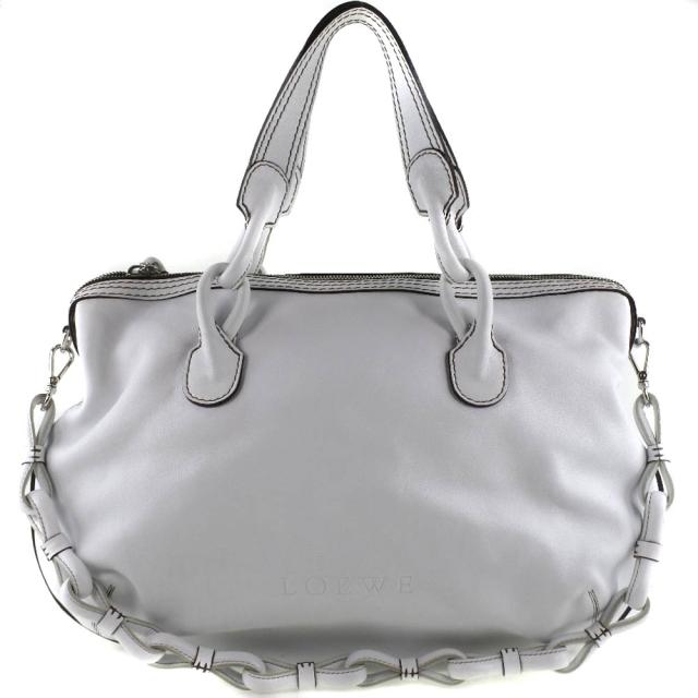 LOEWE ロエベ 2WAYバック カーフ 白 ショルダーバッグ レディース 【中古】