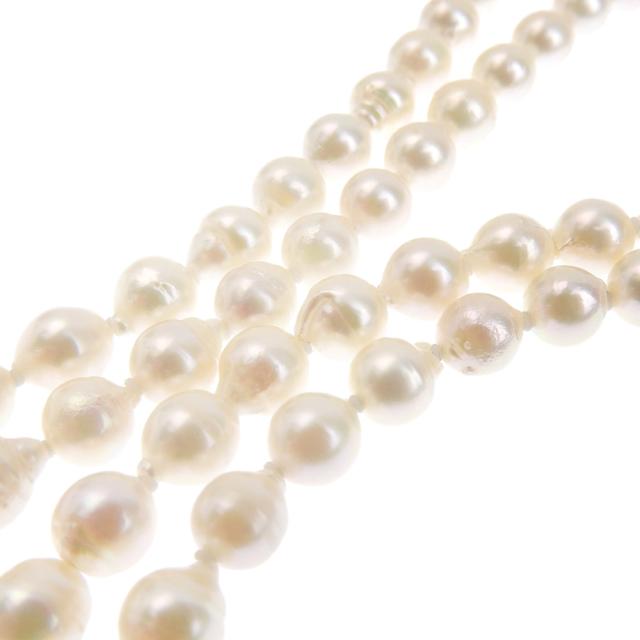 真珠 6.5-7mm/120cm シルバー ネックレス 73.9g レディース 【中古】_2
