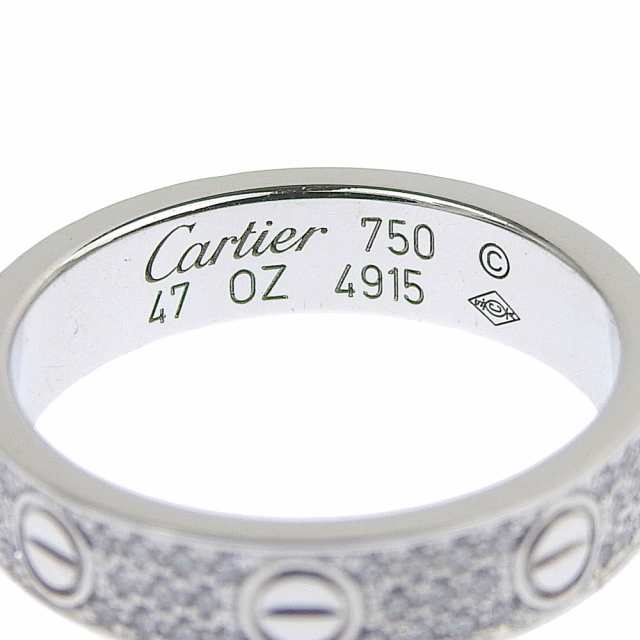 CARTIER カルティエ ミニラブリング パヴェダイヤ K18ホワイトゴールド