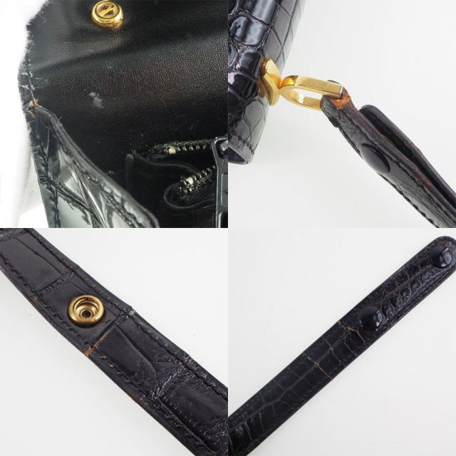 MORABITO モラビト 2WAYショルダー クロコダイル 黒 ハンドバッグ レディース 【中古】_8