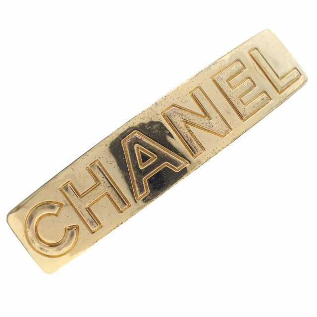 CHANEL シャネル ロゴ ヴィンテージ 金メッキ ゴールド バレッタ