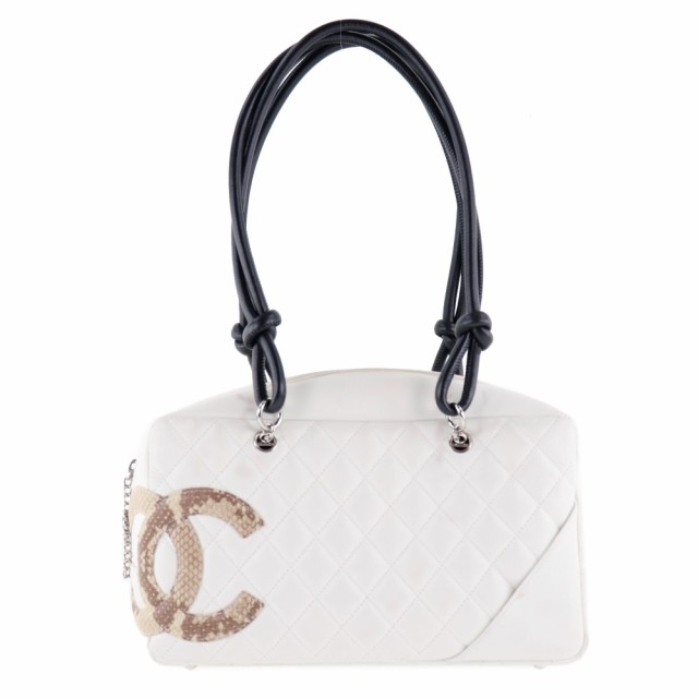 CHANEL シャネル カンボンライン ボーリングバッグ A25171 ラムスキン ...