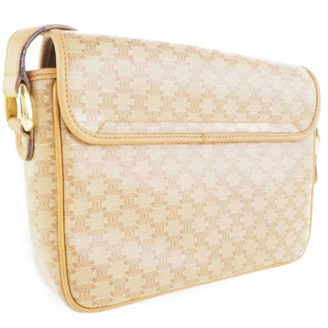 CELINE セリーヌ オールドセリーヌ マカダム柄 PVC ベージュ ショルダーバッグ レディースの通販は CELINE セリーヌ オールドセリーヌ マカダム柄 PVC ベージュ ショルダーバッグ レディースの通販は