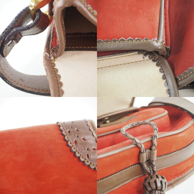 LOEWE ロエベ セビリアコレクション アナグラム スウェード オレンジ
