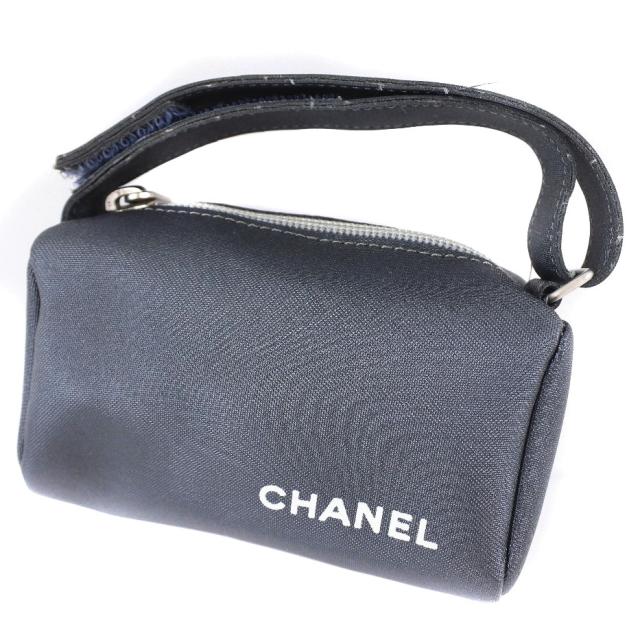 CHANEL シャネル ヴィンテージ ヴィンテージ ナイロン グレー ポーチ レディース_1
