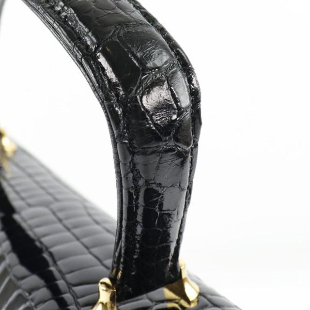 JRA クロコダイル 黒 ハンドバッグ レディース 【中古】