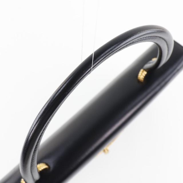 HERMES エルメス ヴァスコ ボックスカーフ 黒 ハンドバッグ レディース