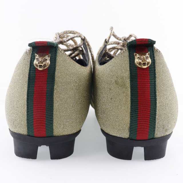 GUCCI グッチ シェリーライン キャットヘッド グリッター 419548 ゴム ゴールド スニーカーの通販はau PAY マーケット -  質にしきの （あたたかいレビューお待ちしております） | au PAY マーケット－通販サイト