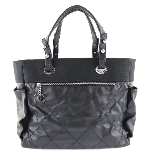 CHANEL シャネル パリビアリッツGM A34210 PVC 黒 トートバッグ CHANEL シャネル パリビアリッツGM A34210 PVC 黒 トートバッグ