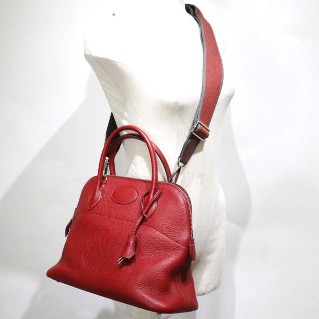 HERMES エルメス ボリード31 トリヨンクレマンス ルージュアッシュ 赤 