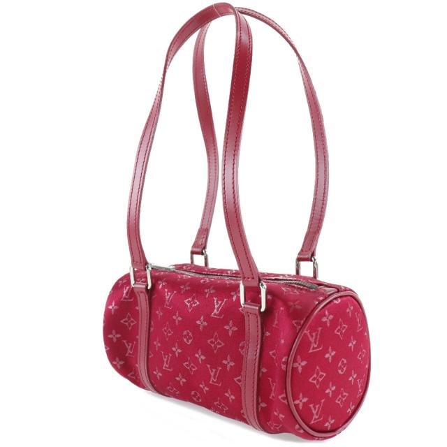 LOUIS VUITTON ルイ・ヴィトン リトルパピヨン M92353 モノグラムサテン 赤 ハンドバッグ LOUIS VUITTON ルイ・ヴィトン リトルパピヨン M92353 モノグラム