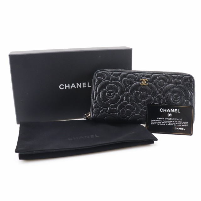 CHANEL シャネル カメリアエンボス ココマーク A82281 マットキャビア ...