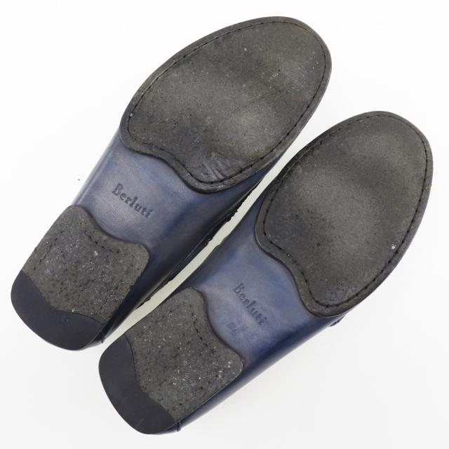 Berluti ベルルッティ ドライビングシューズ レザー 青 ローファー