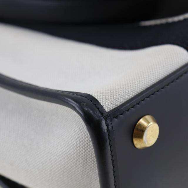 BALENCIAGA バレンシアガ ハードウェア スモール 2WAYショルダー 671402 キャンバス 黒/白_3
