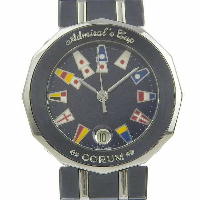 CORUM コルム アドミラルズカップ 39.610.30 V-50 SS ネイビー クオーツ アナログ表示の通販はau PAY マーケット -  質にしきの （あたたかいレビューお待ちしております） - 腕時計レディース