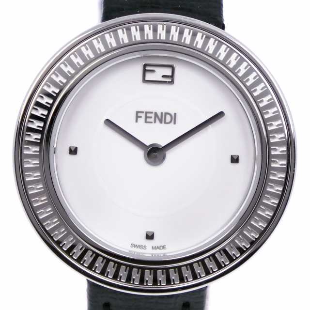 FENDI フェンディ マイウェイ 35000S SS 黒 クオーツ アナログ表示 白文字盤 腕時計