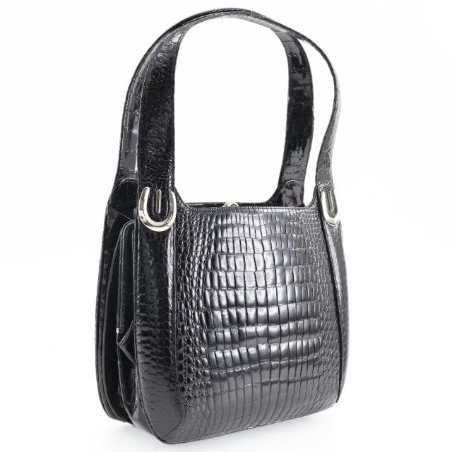 Modell Royal モデルロイヤル クロコダイル 黒 ハンドバッグ レディース 【中古】 ランクB+_2
