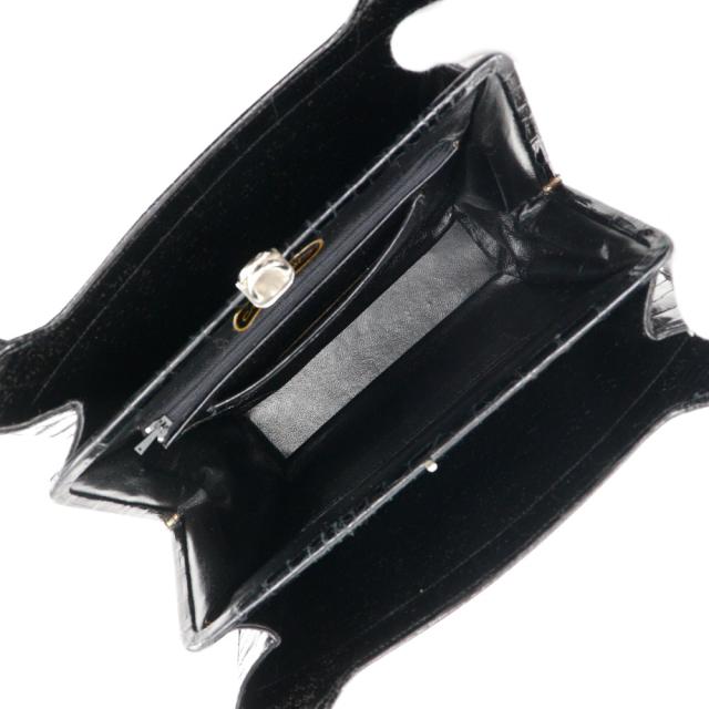Modell Royal モデルロイヤル クロコダイル 黒 ハンドバッグ レディース 【中古】 ランクB+_5