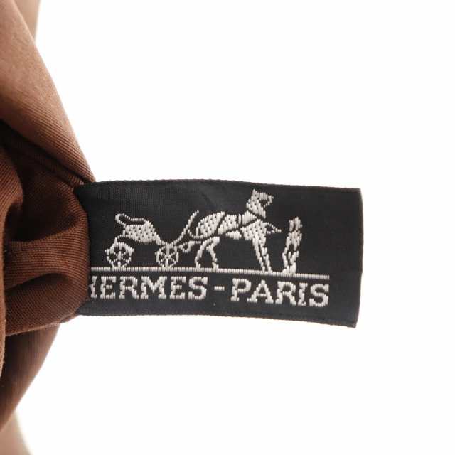 HERMES エルメス ボリードポーチGM コットン 茶 ポーチ ユニセックス