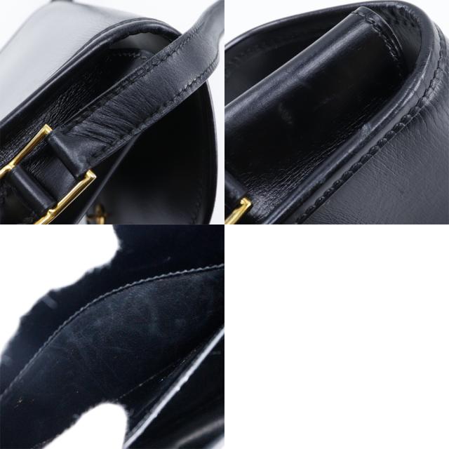 HERMES エルメス ダブルH ヴィンテージ カーフ 黒/ゴールド金具